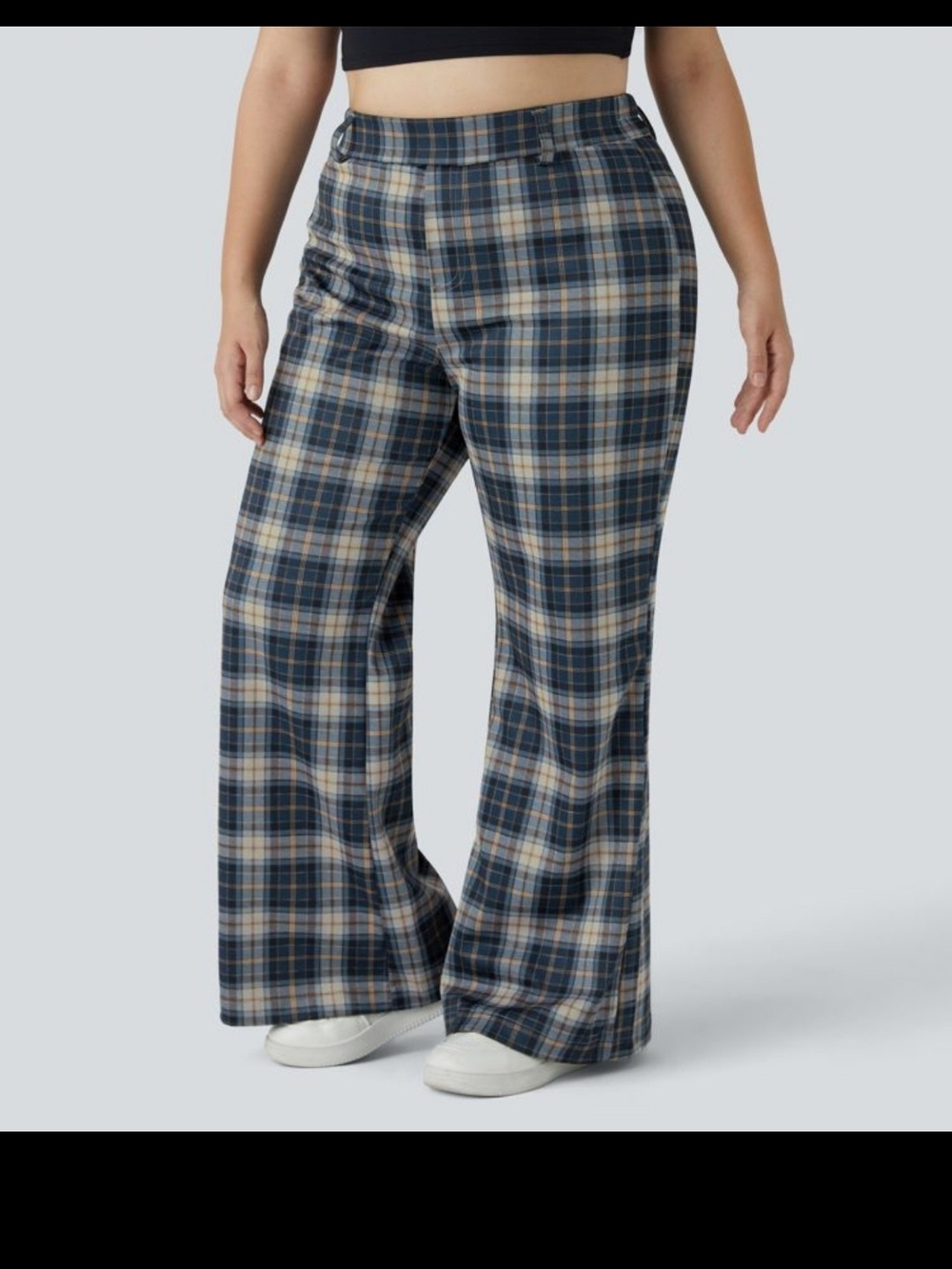Halara High Waisted Plaid Plus Size Wide Leg Casual Pants~Halara~ NWT SOLD OUT